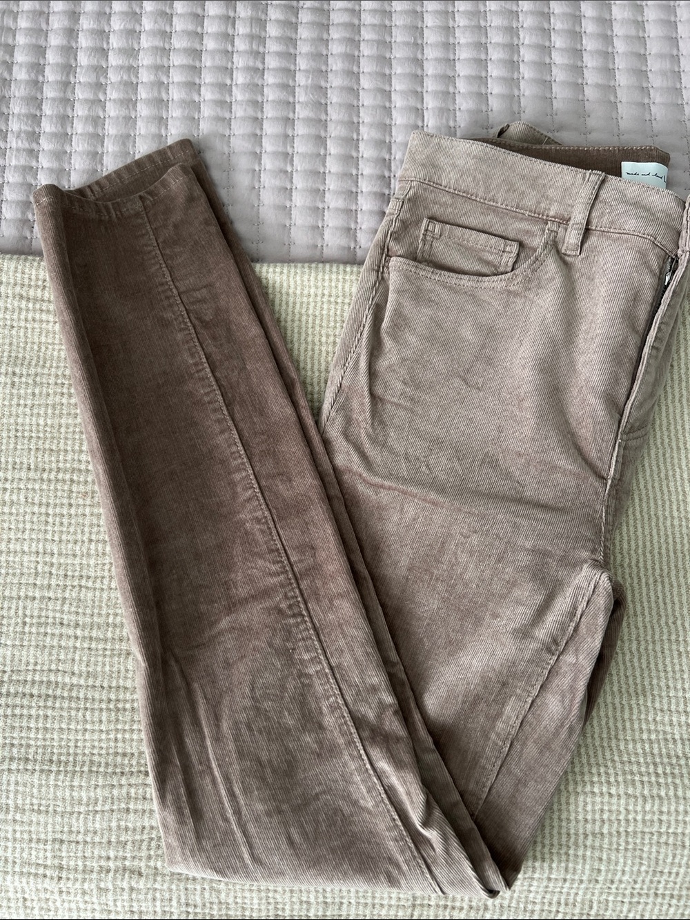 LOFT High Waist Skinny Pants in Warm Taupe